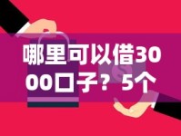 哪里可以借3000口子？5个正规渠道审核快还能分期