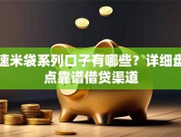 速米袋系列口子有哪些？详细盘点靠谱借贷渠道
