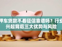押车贷款不看征信靠谱吗？行业兴起背后三大优势与风险