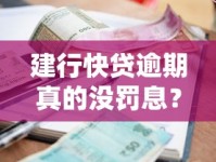 建行快贷逾期真的没罚息？政策解析与避坑指南