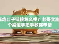 高炮口子链接怎么找？老哥实测3个渠道手把手教你申请