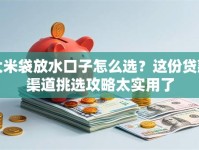 大米袋放水口子怎么选？这份贷款渠道挑选攻略太实用了
