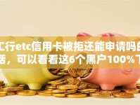 工行etc信用卡被拒还能申请吗的话，可以看看这6个黑户100%下款口子