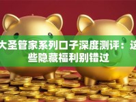 大圣管家系列口子深度测评：这些隐藏福利别错过