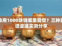 急用1000块钱哪里能借？三种靠谱渠道实测分享