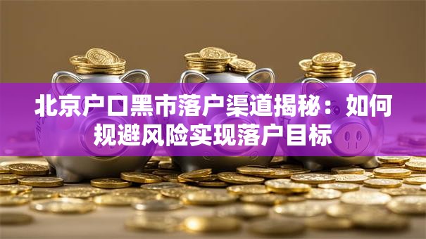 北京户口黑市落户渠道揭秘：如何规避风险实现落户目标