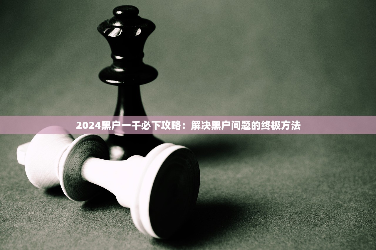 2024黑户一千必下攻略：解决黑户问题的终极方法