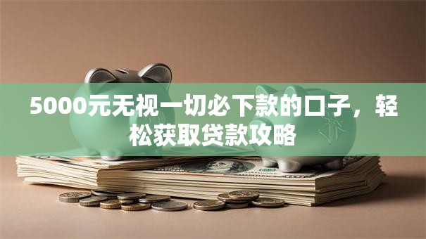 5000元无视一切必下款的口子，轻松获取贷款攻略