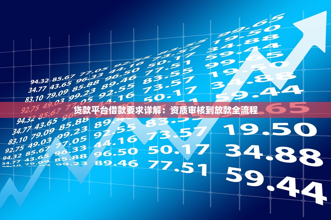 贷款平台借款要求详解：资质审核到放款全流程
