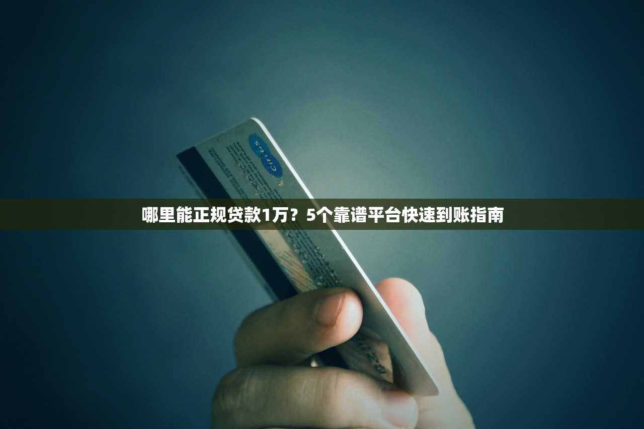 哪里能正规贷款1万？5个靠谱平台快速到账指南