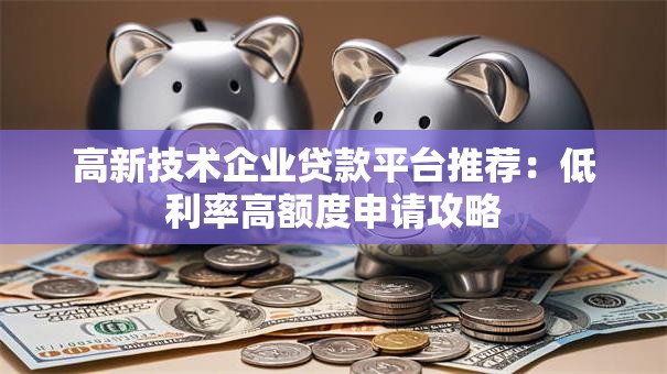 高新技术企业贷款平台推荐：低利率高额度申请攻略