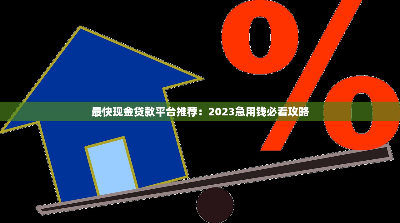最快现金贷款平台推荐：2023急用钱必看攻略