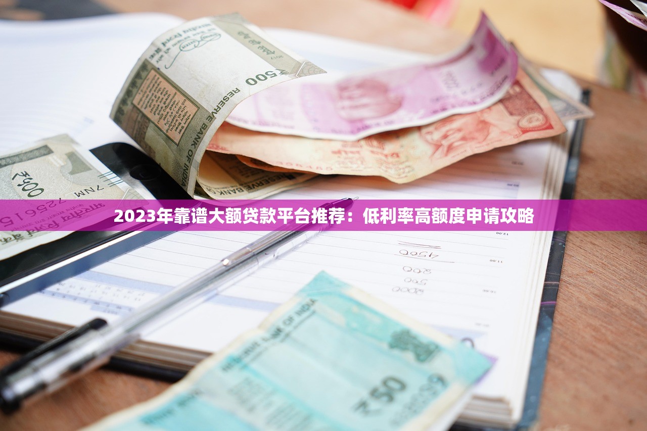 2023年靠谱大额贷款平台推荐：低利率高额度申请攻略