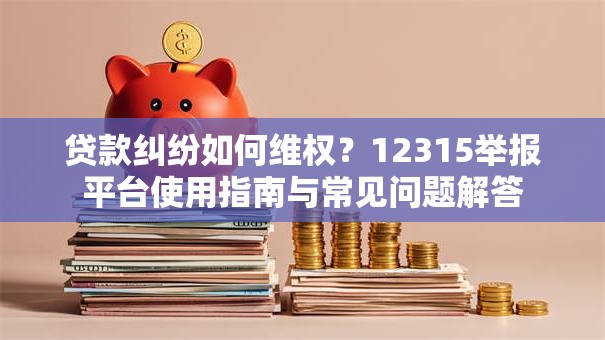 贷款纠纷如何维权？12315举报平台使用指南与常见问题解答
