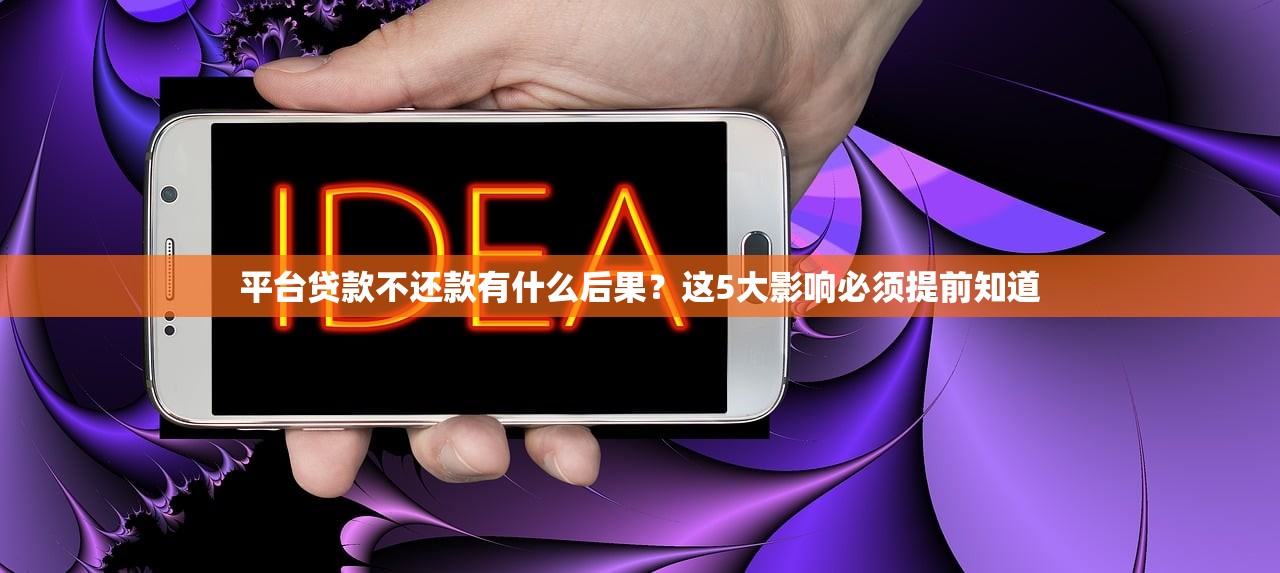 平台贷款不还款有什么后果？这5大影响必须提前知道