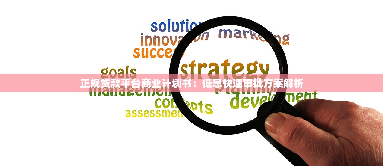 正规贷款平台商业计划书：低息快速审批方案解析
