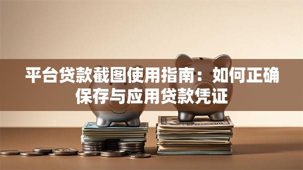 平台贷款截图使用指南:如何正确保存与应用贷款凭证 平台贷款截图使用指南:如何正确保存与应用贷款凭证