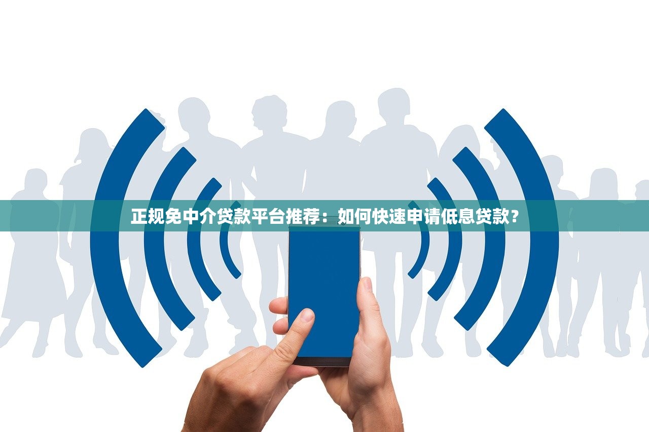 正规免中介贷款平台推荐：如何快速申请低息贷款？
