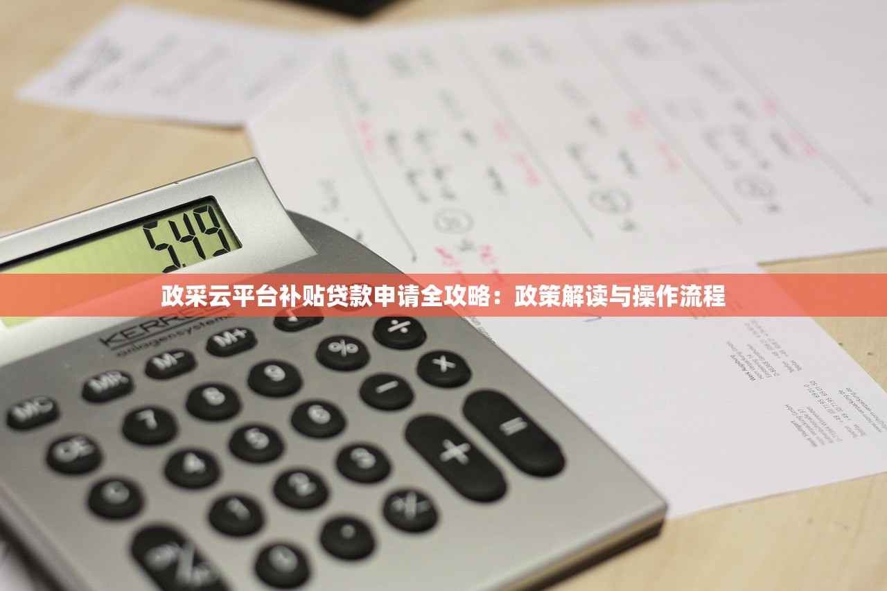 政采云平台补贴贷款申请全攻略：政策解读与操作流程