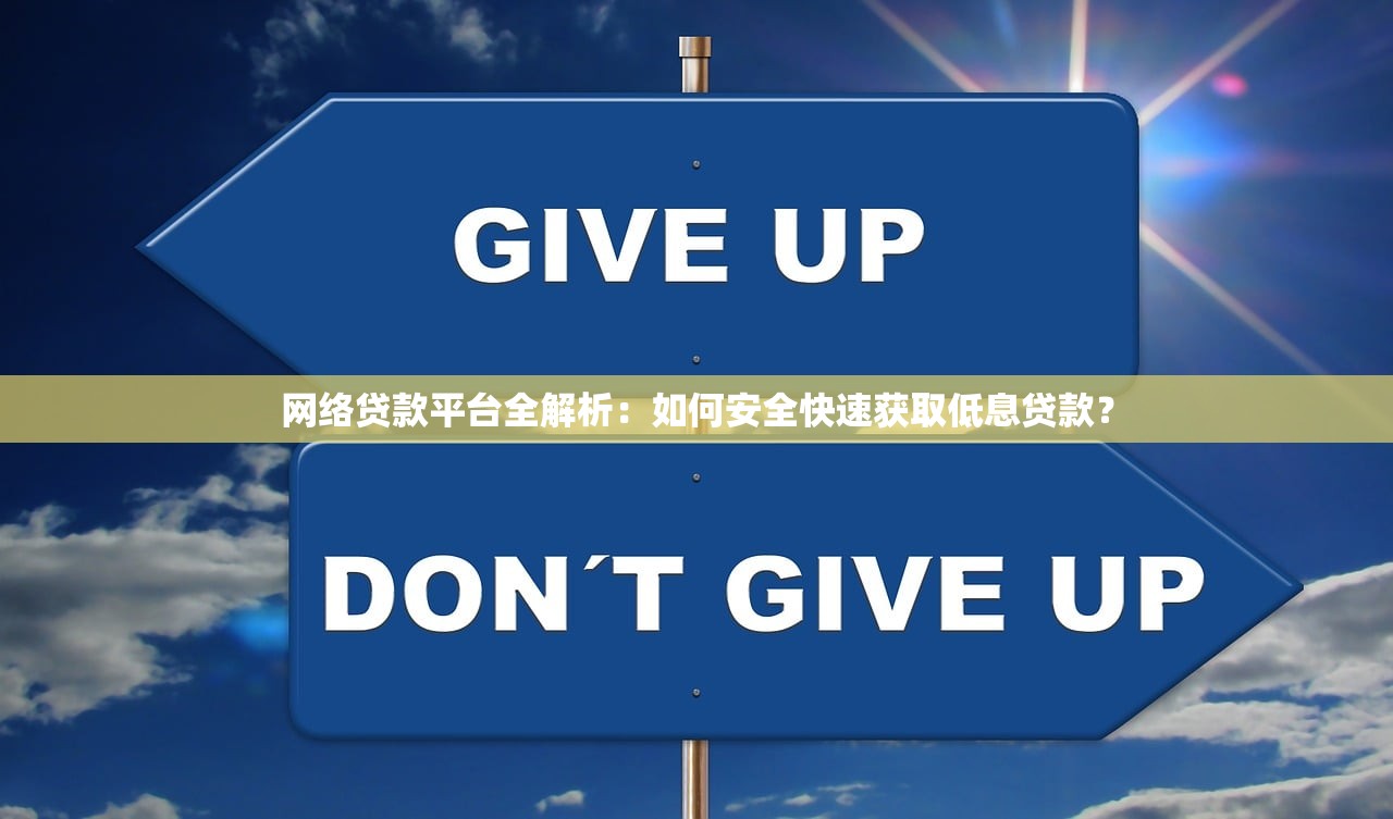 网络贷款平台全解析：如何安全快速获取低息贷款？