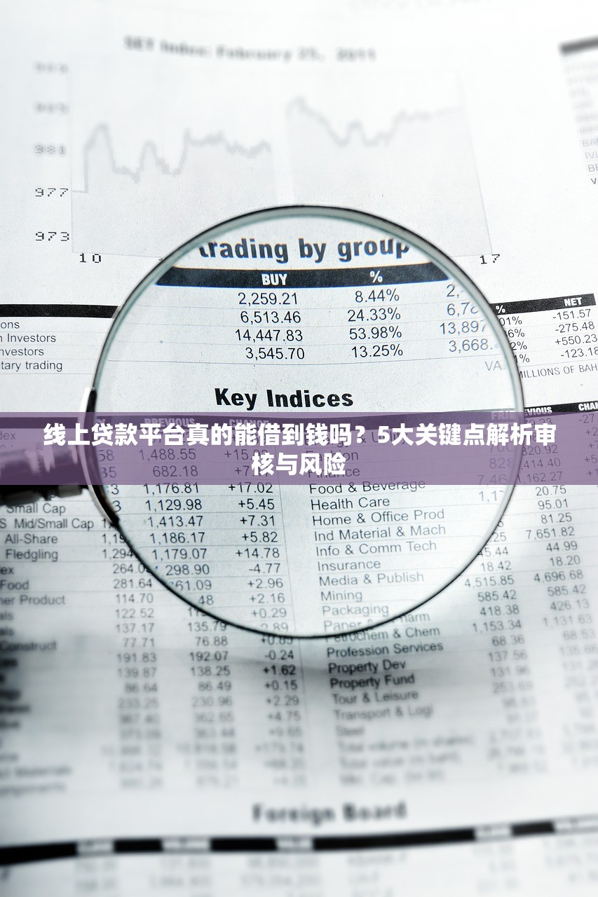 线上贷款平台真的能借到钱吗?5大关键点解析审核与风险 线上贷款平台真的能借到钱吗?5大关键点解析审核与风险