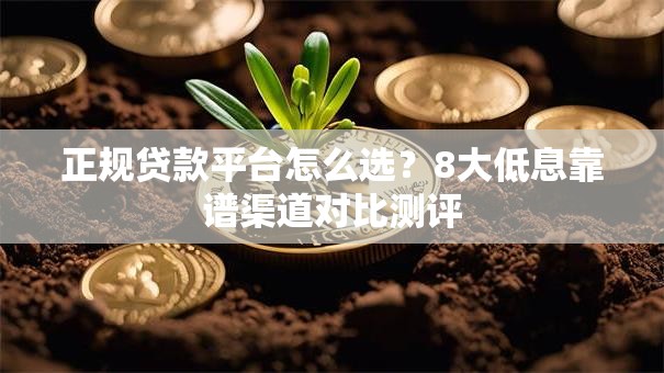 正规贷款平台怎么选？8大低息靠谱渠道对比测评