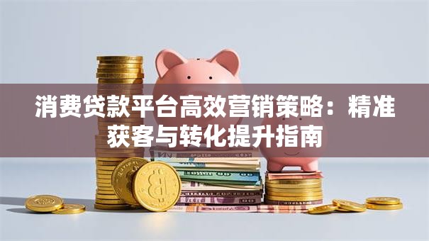 消费贷款平台高效营销策略：精准获客与转化提升指南