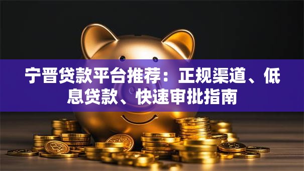 宁晋贷款平台推荐：正规渠道、低息贷款、快速审批指南