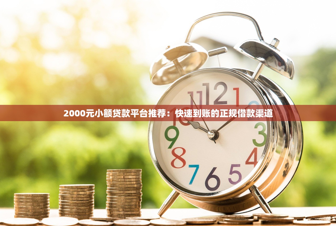 2000元小额贷款平台推荐:快速到账的正规借款渠道 2000元小额贷款平台推荐:快速到账的正规借款渠道
