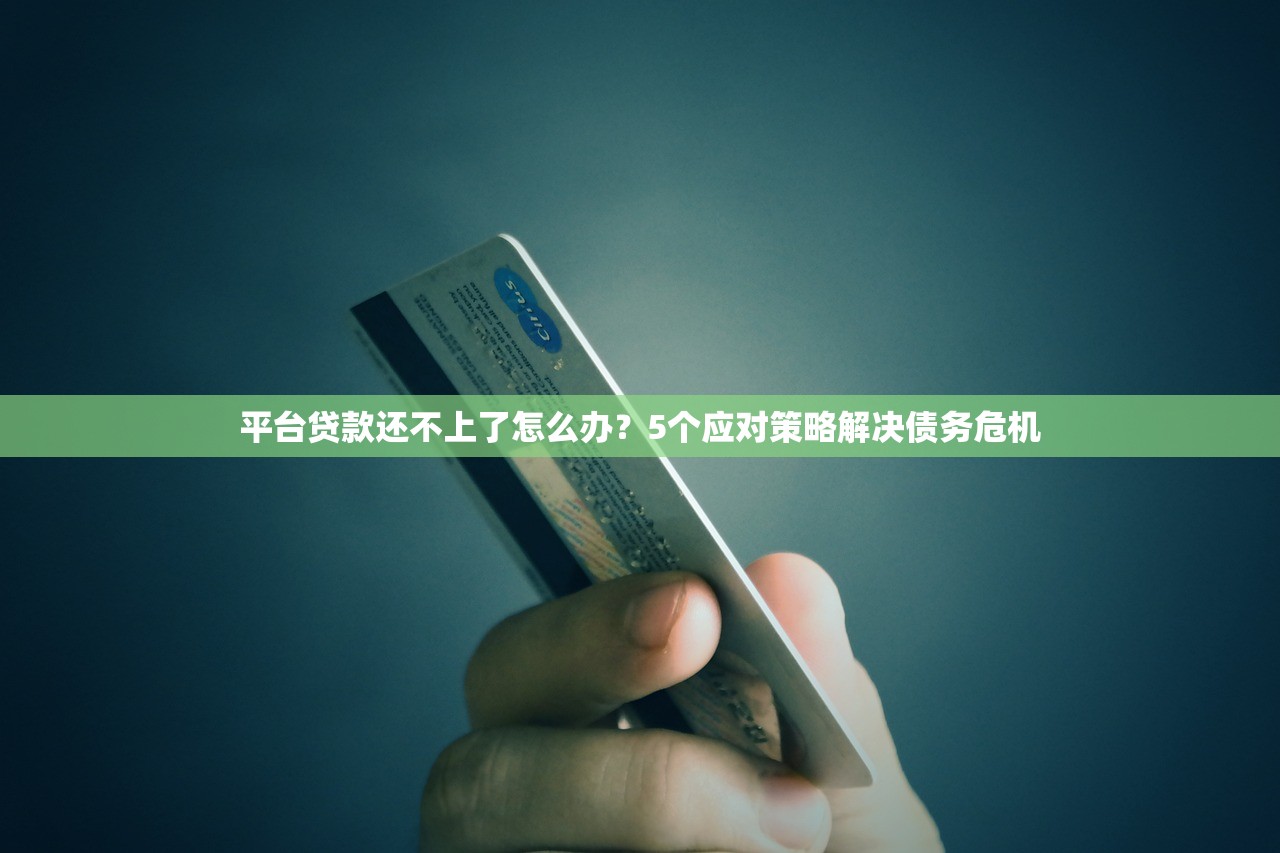 平台贷款还不上了怎么办？5个应对策略解决债务危机