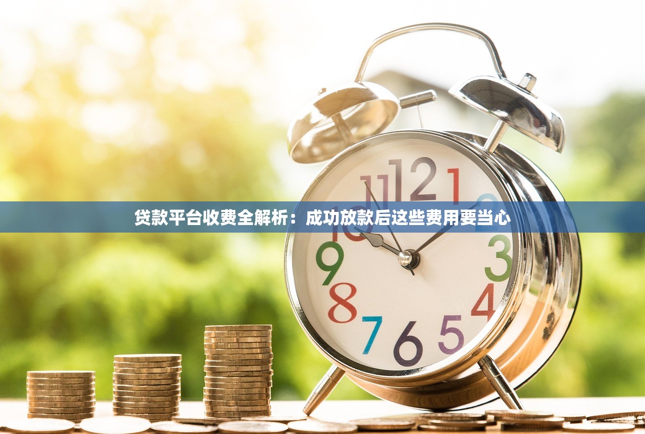 贷款平台收费全解析：成功放款后这些费用要当心