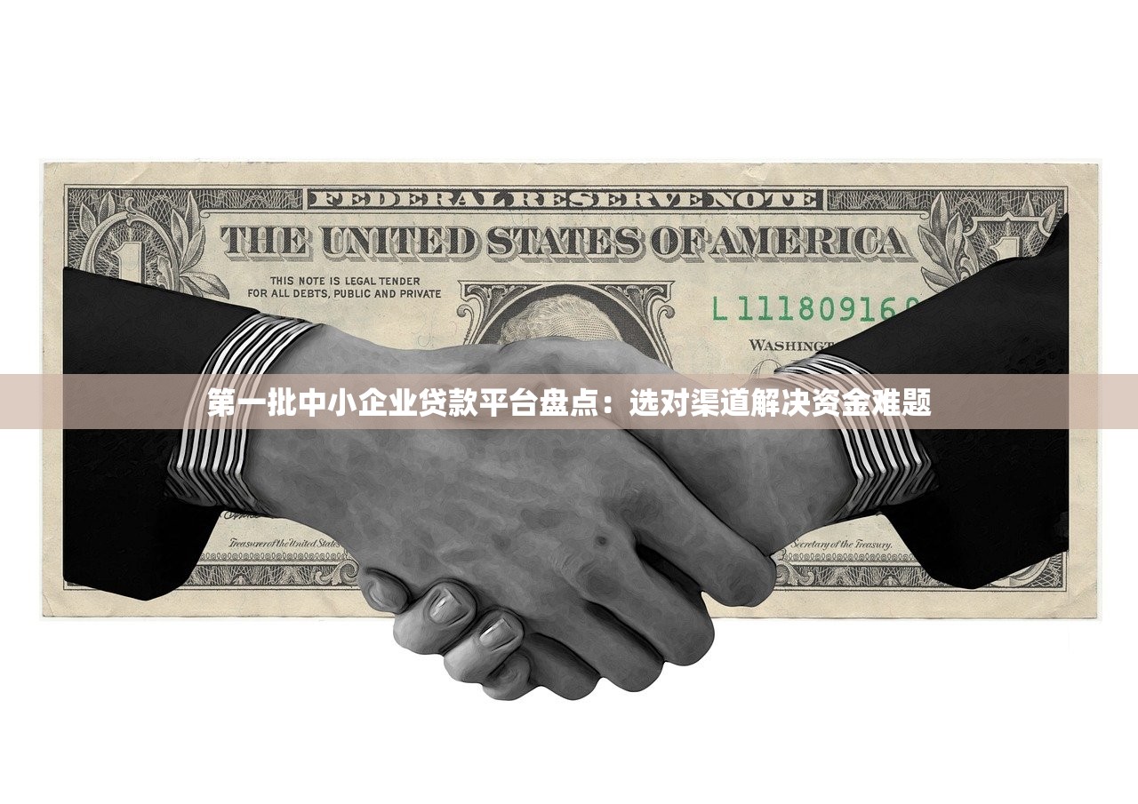 第一批中小企业贷款平台盘点：选对渠道解决资金难题