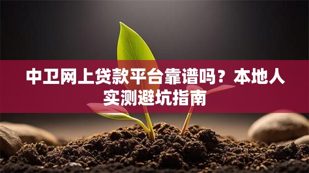 中卫网上贷款平台靠谱吗？本地人实测避坑指南