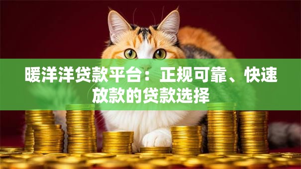 暖洋洋贷款平台：正规可靠、快速放款的贷款选择