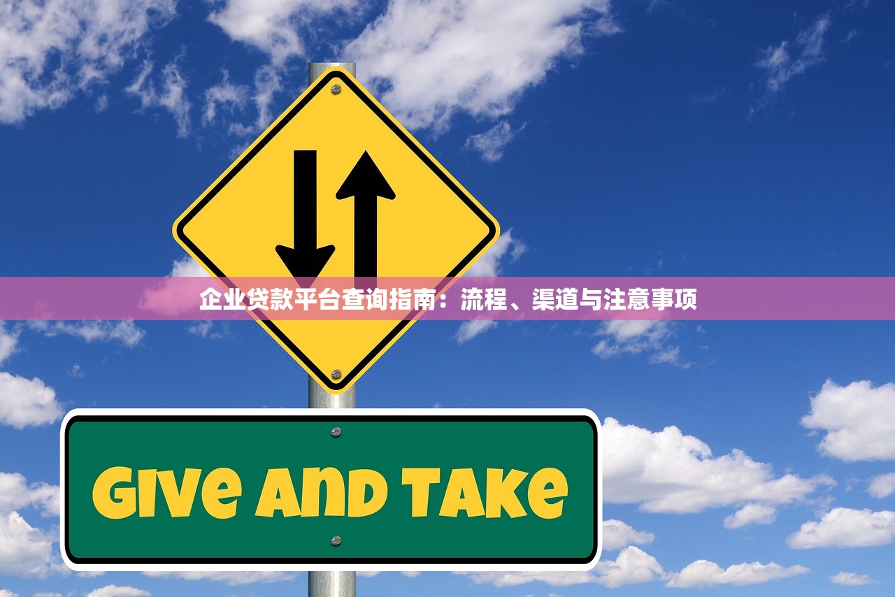 企业贷款平台查询指南：流程、渠道与注意事项