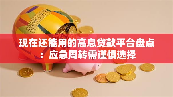 现在还能用的高息贷款平台盘点：应急周转需谨慎选择