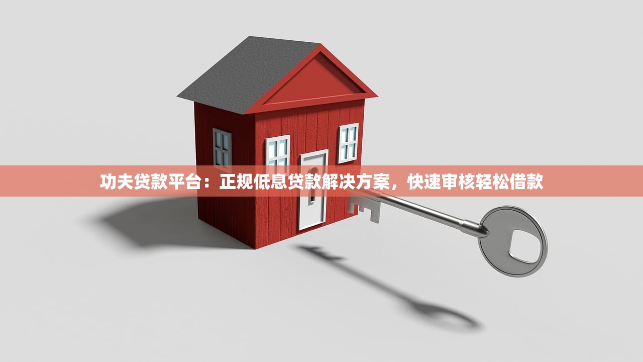 功夫贷款平台：正规低息贷款解决方案，快速审核轻松借款