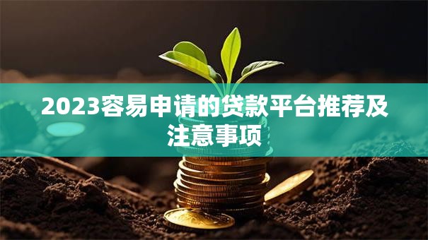 2023容易申请的贷款平台推荐及注意事项