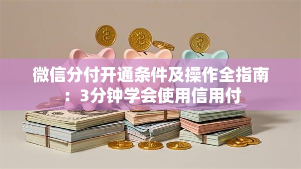 微信分付开通条件及操作全指南：3分钟学会使用信用付