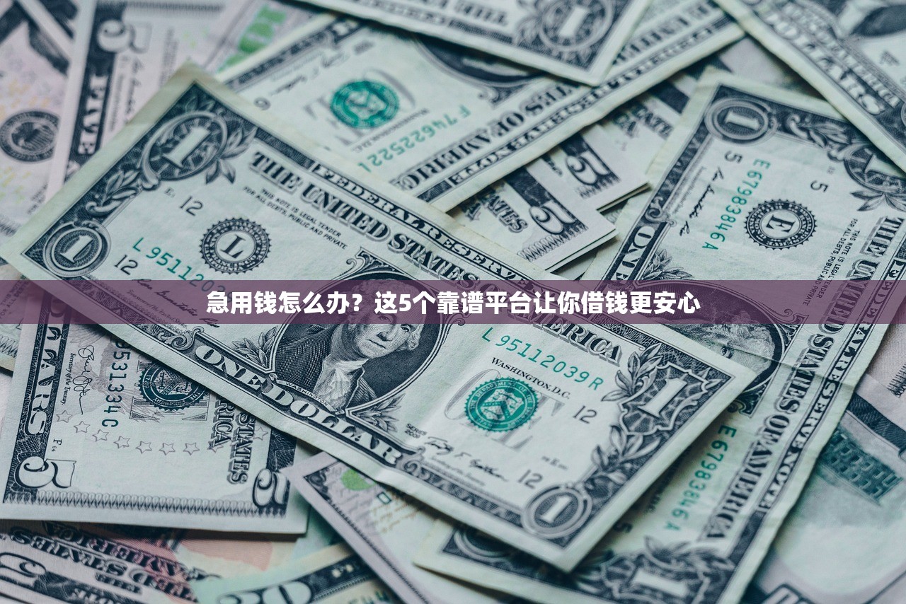 急用钱怎么办？这5个靠谱平台让你借钱更安心
