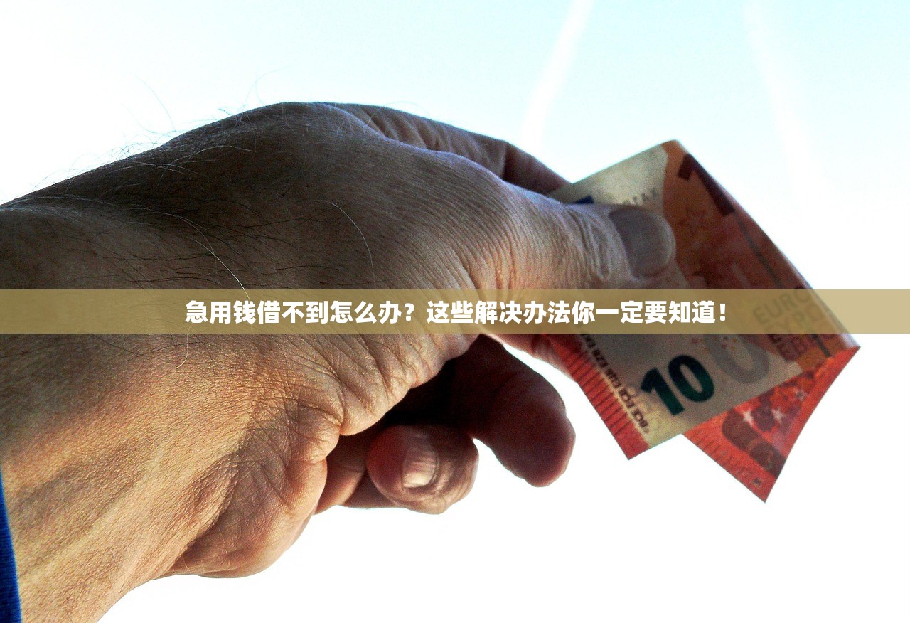 急用钱借不到怎么办？这些解决办法你一定要知道！