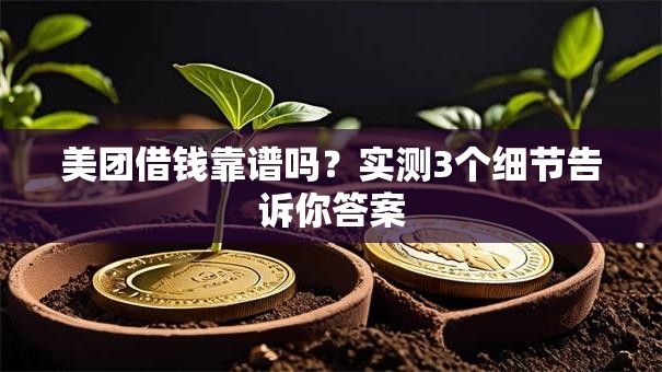 美团借钱靠谱吗？实测3个细节告诉你答案