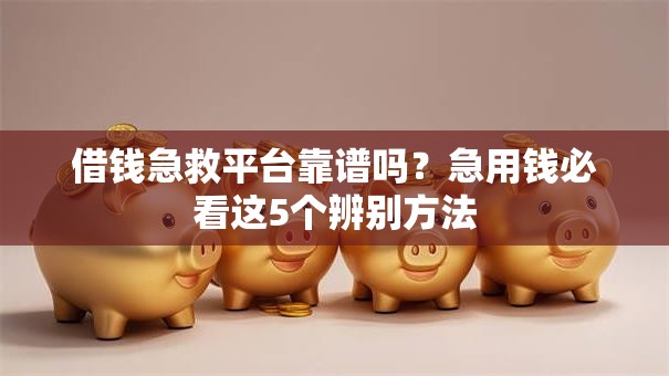 借钱急救平台靠谱吗？急用钱必看这5个辨别方法