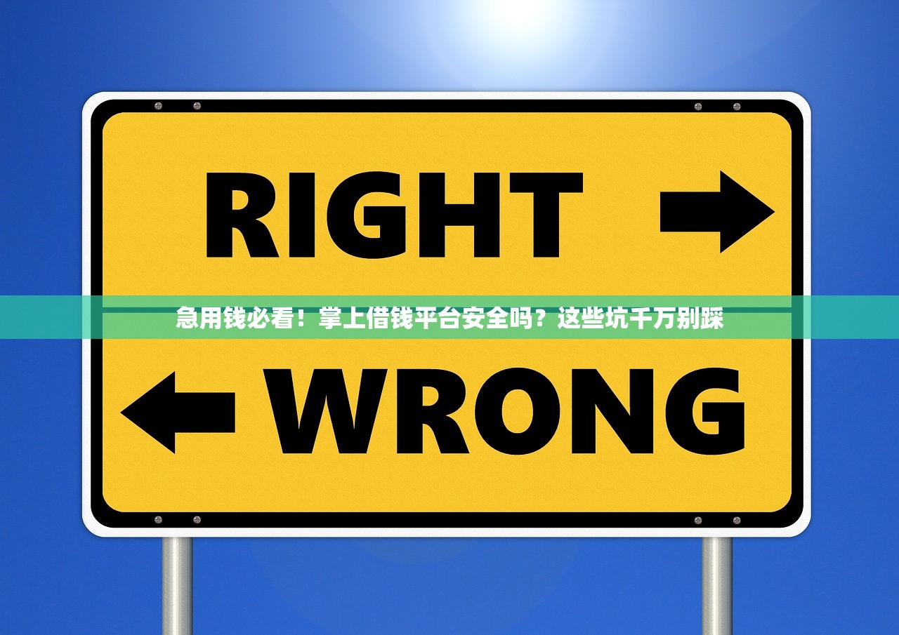 急用钱必看！掌上借钱平台安全吗？这些坑千万别踩