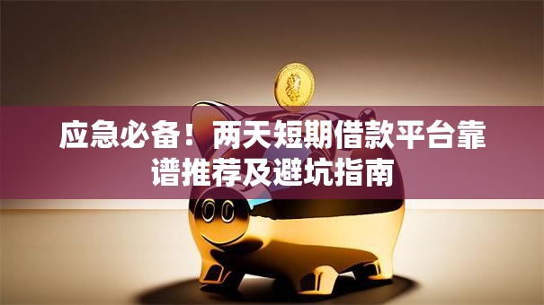 应急必备！两天短期借款平台靠谱推荐及避坑指南