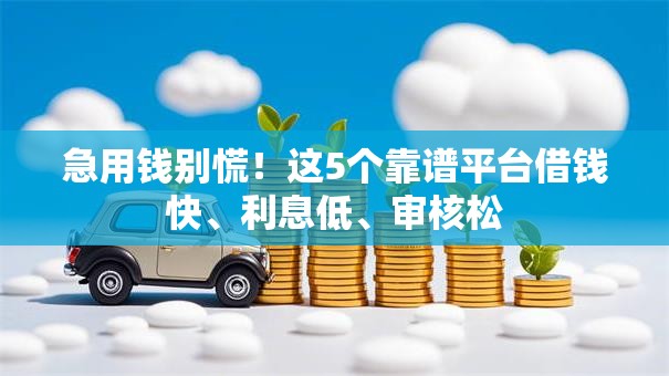 急用钱别慌!这5个靠谱平台借钱快、利息低、审核松 急用钱别慌!这5个靠谱平台借钱快、利息低、审核松