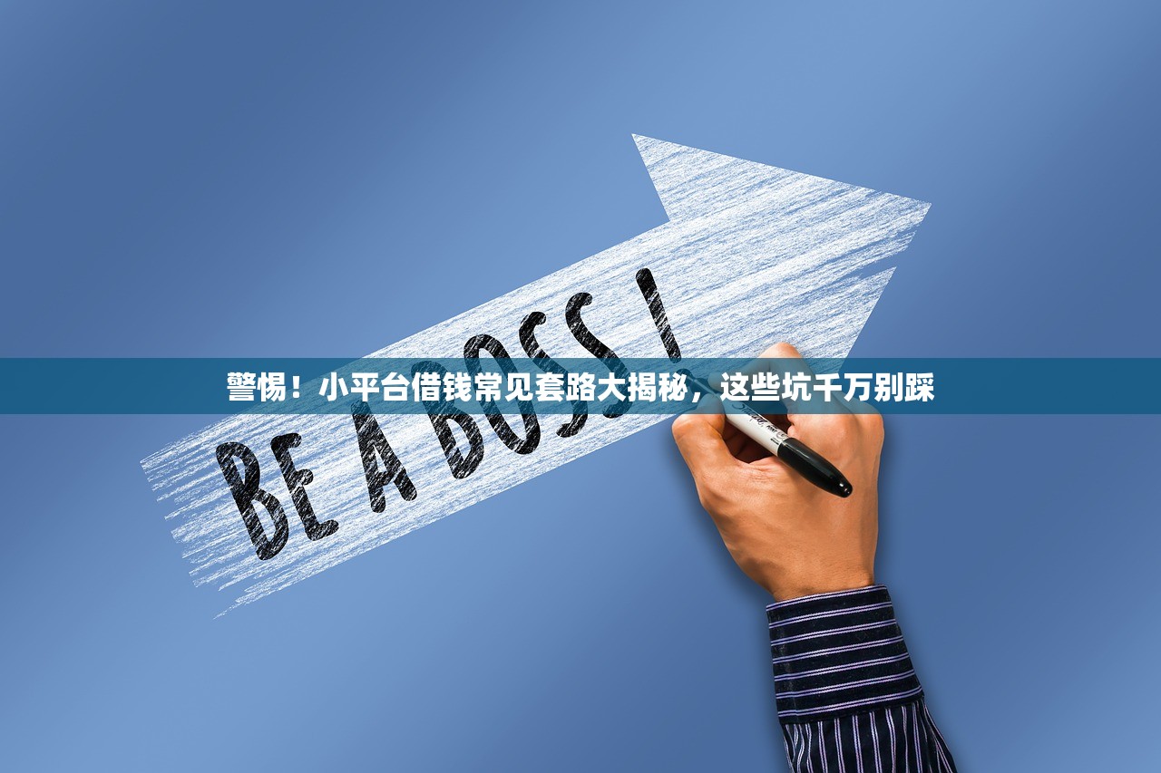 警惕！小平台借钱常见套路大揭秘，这些坑千万别踩