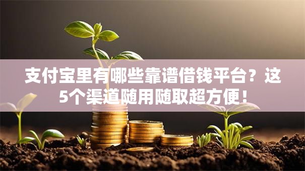 支付宝里有哪些靠谱借钱平台?这5个渠道随用随取超方便! 支付宝里有哪些靠谱借钱平台?这5个渠道随用随取超方便!