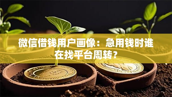 微信借钱用户画像:急用钱时谁在找平台周转? 微信借钱用户画像:急用钱时谁在找平台周转?