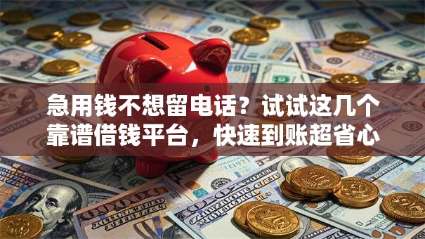 急用钱不想留电话？试试这几个靠谱借钱平台，快速到账超省心！